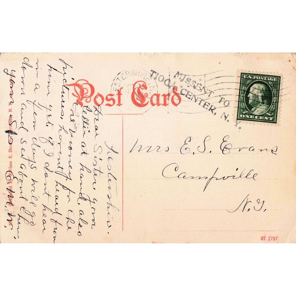 Vintage 1907 New York Central Railway Station Syracuse NY Postcard Lithograph - Picture 2 of 2